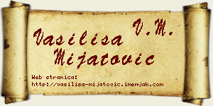 Vasilisa Mijatović vizit kartica